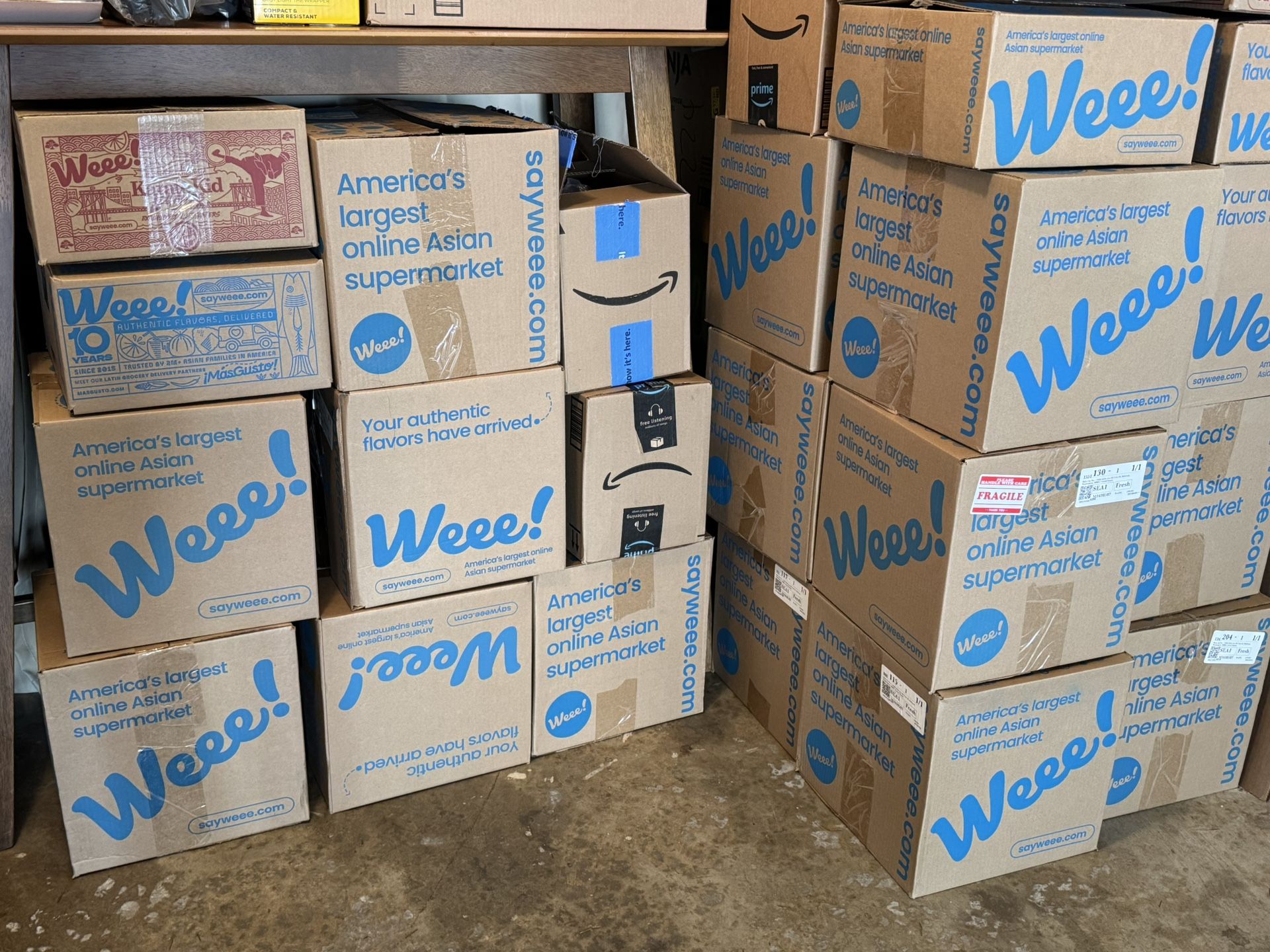 Packing Peanuts and Boxes for Moving and Storage