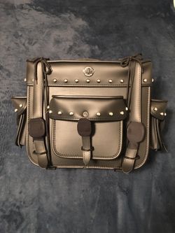 Vikings Genuine Leather Motorcycle Storage bag