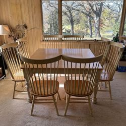 9 PIECE FARMHOUSE OAK DINING SET