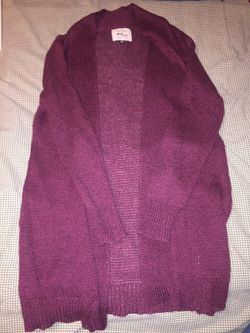 Purple Knit Cardigan
