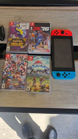 Nintendo Switch with games