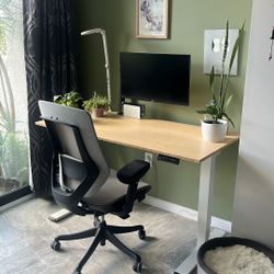Electric Standing Desk Bamboo
