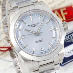 Silver fully automatic mechanical watch, 41.5mm