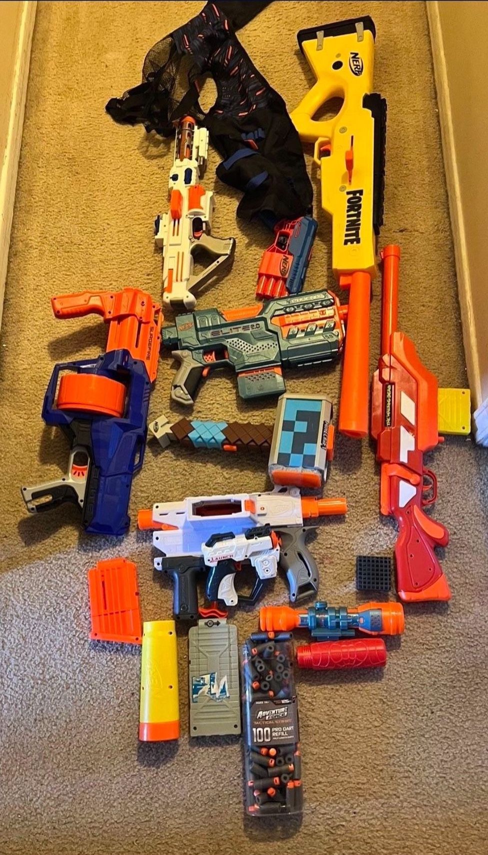 Nerf Toy Guns And Darts Fortnite, Minecraft Ammo Summer Toy Activity