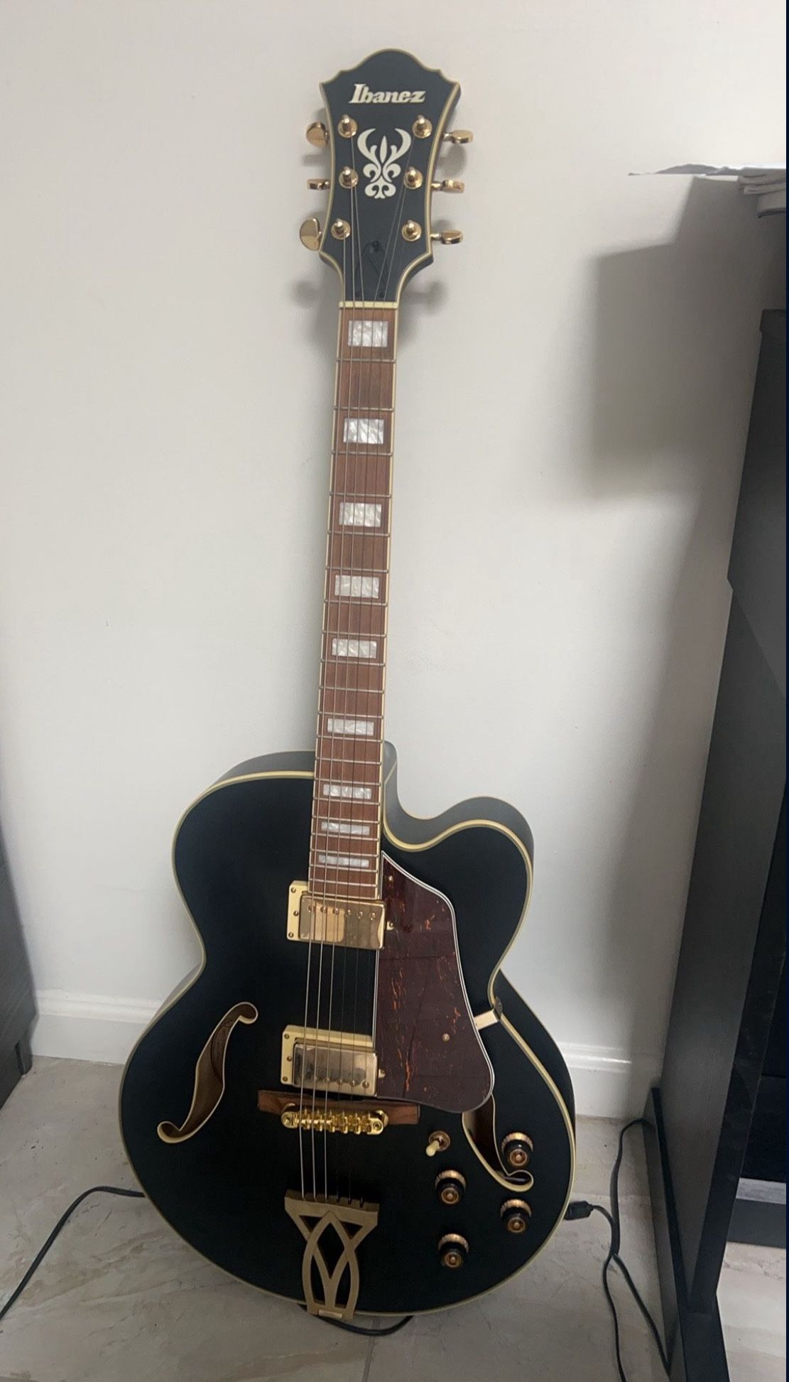 Ibanez Artcore AF75G Hollowbody Electric Guitar Flat Black