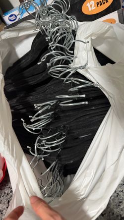 Black Velvet Clothes Hangers - Non-Slip Space Saving (Set of 95)