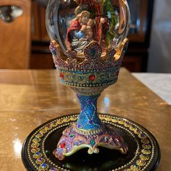 Bejeweled Nativity Snow Globe