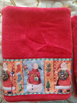 Christmas Jolly Snowman towels