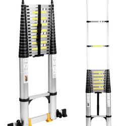 BOWEITI 26.2FT Telescoping Ladder, Aluminum Collapsible Ladder w/Non-Slip Feet, Lightweight RV Compact Ladders, Telescopic Ladders for RV (A1.1.2)
