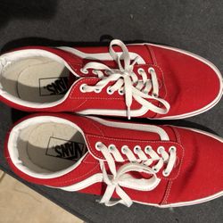 Red Vans Size 10.5 Men’s 
