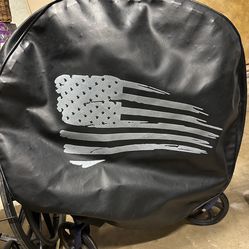 Flag Spare Tire Wheel Cover