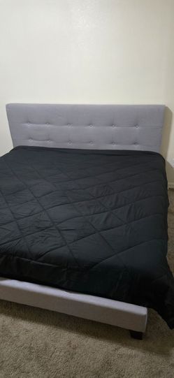 King sized bedframe and mattress
