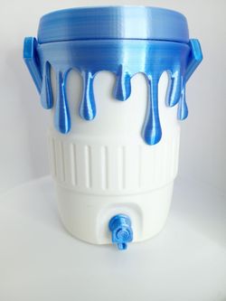 Paint bucket themed can cooler holds 12 oz of your favorite drink