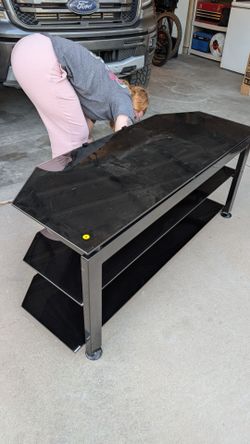 Glass entertainment center