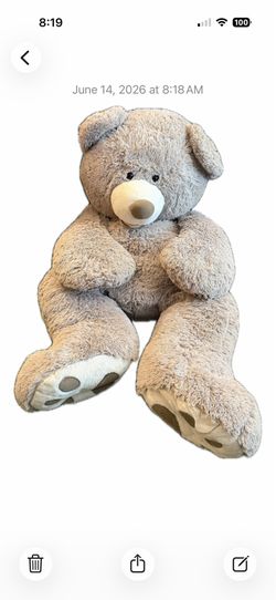 HUGE 5 FOOT Hugfun International Giant 60" / 5’ Soft Plush Jumbo Teddy Bear Stuffed Animal