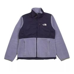 THE NORTH FACE DENALI JACKET MEDIUM M WOMENS PURPLE FLEECE SWEATER TNF FULL ZIP