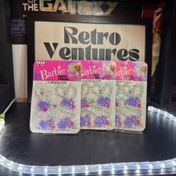 Barbie Party Favors Purple Rose Bracelets Vintage Mattel 1990 NIP Good
