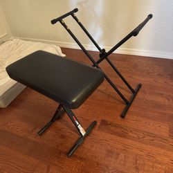 Piano Stand And Sitting Bench 
