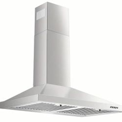 30” Stainless Steel Wall Mount Range Hood 3-Speed Button Control, Aluminum Filter - Brand New in Box