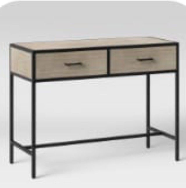 Brand New Console Table Light Gray With Drawers