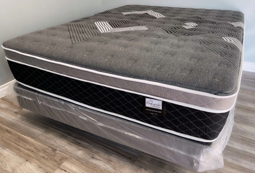 Queen Oasis Thermal Comfort Europillow Top 12inch Mattress And Boxspring