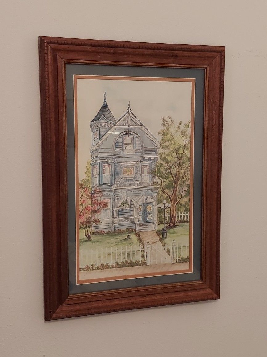 Framed Victorian House Print
