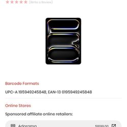 iPad Pro 7th Gen 512gb 13” Cell/wifi Unlocked Sealed New 