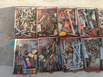 Toolbox with miscellaneous tools a bunch of everything