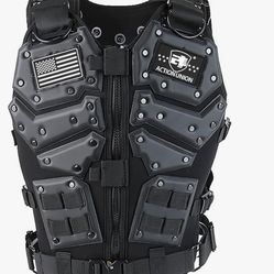 Tactical Vest for Men Airsoft Vest Youth Adjustable Molle Vest Fit Adult Cosplay Costumes