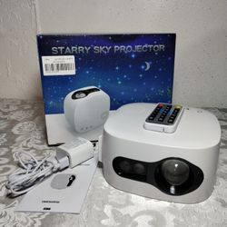LED Starry Sky Galaxy Projector Rotating Water Wave Colorful Cloud Night Light — Brand New 