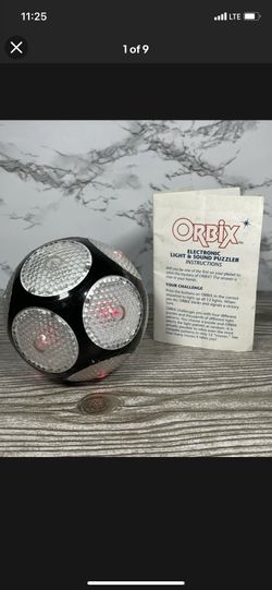 Vintage 1995 Milton Bradley Orbix Electronic Light & Sound Puzzler Instructions