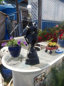 Vintage Warrior Knight Lamp
