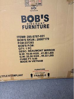 Beaumont mirror from Bob’s Furniture
