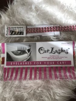 Pink Car Lashes and Crystal Eyeliner