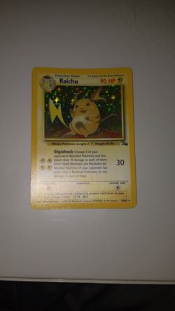 Raichu 14/62 base set Pokemon card