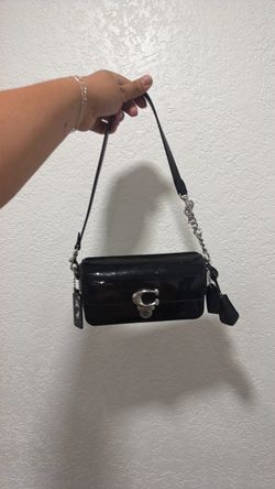 Coach Black Sequin studio baguette