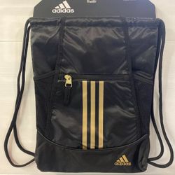 ADIDAS ALLIANCE II SACKPACK (contact info removed) (BLACK/GOLD METALLIC COLOR) ONE SIZE  