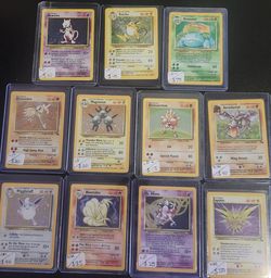 Vintage pokemon cards Fossil base unlimited jungle