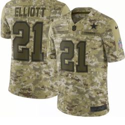 NWT EZEKIEL ELLIOTT Nike Salute to Service Camo Jersey Mens Sizes Large and Small Dallas Cowboys