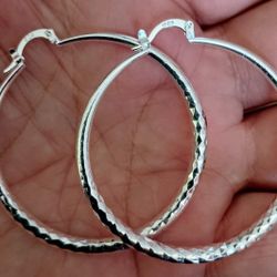 925 Sterling Silver Hoop Earring