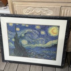 Framed Vincent van Gogh Starry Night Art Print - Ready to Hang Wall Decor