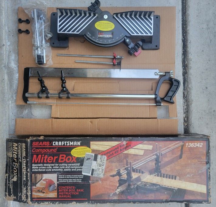 Vintage Sears/Craftsman Compound Miter Box Saw with Original Box! Never Used