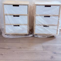 Bedside Nightstands Set Of 2 For Sale 