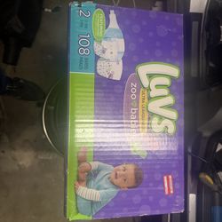 Luvs Diapers Size 2 Box Of 108 New Unopened 