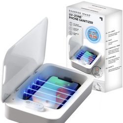 UV zone phone sanitizer by sharper image sanitizer and kill bacteria on smartphones
