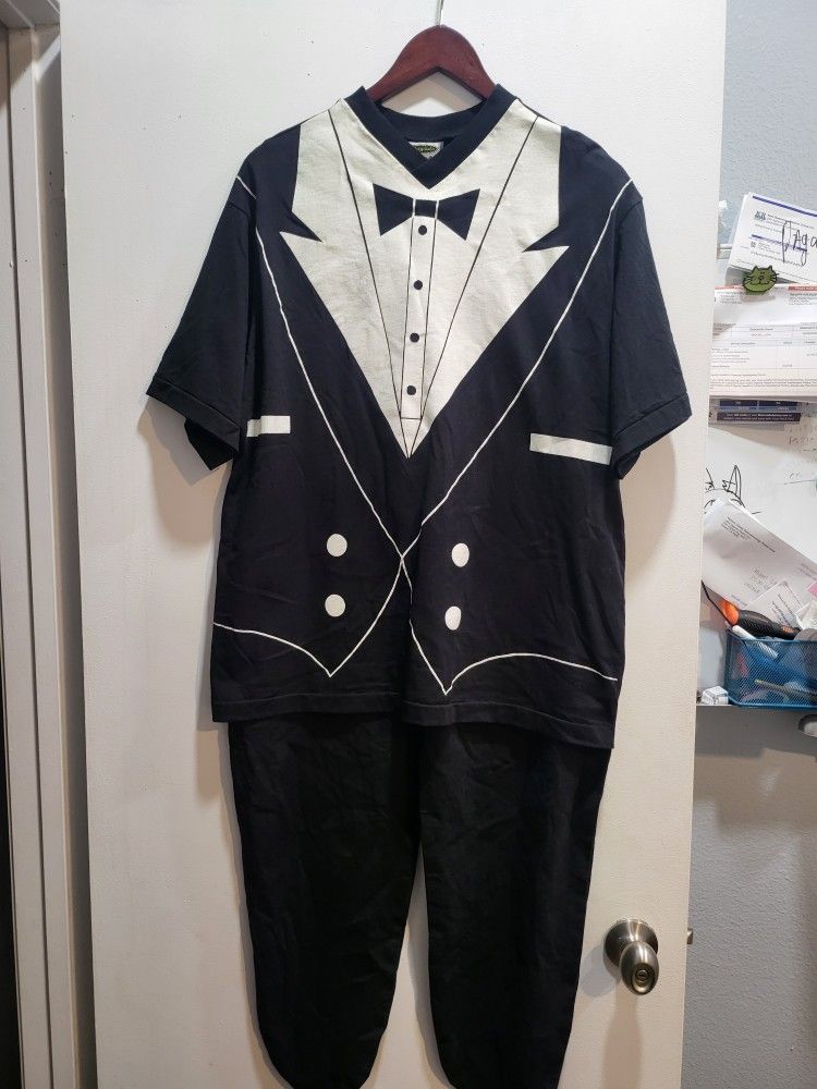 Men's Halloween Costumes Tuxedo Shirt XL