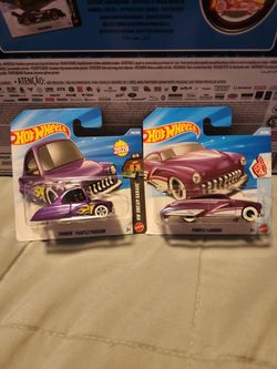 Hot Wheels Short Card tooned purple passion and regular