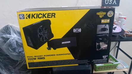 Kicker 10” dual-mount powered subwoofer 100W RMS