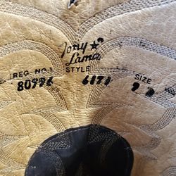 Tommy Lama Style 6173 Men's 9 D Western Cowboy Dress  Boots Shrunken Shoulder Jordan 