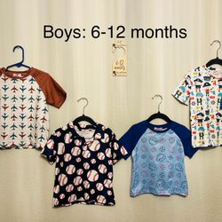 Baby Boy Tops 6-12 Months